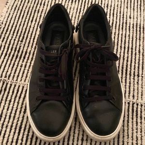 Black Bally Malya Low Top Sneakers Leather Size 39